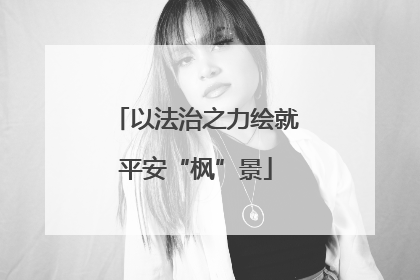 以法治之力绘就平安“枫”景