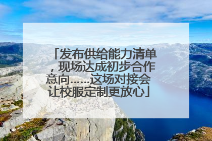 发布供给能力清单，现场达成初步合作意向……这场对接会让校服定制更放心