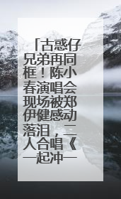 古惑仔兄弟再同框！陈小春演唱会现场被郑伊健感动落泪，二人合唱《一起冲一起闯》再现青春回忆