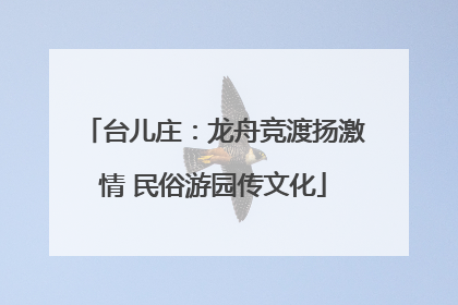 台儿庄：龙舟竞渡扬激情 民俗游园传文化