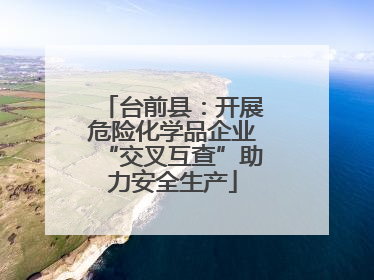 台前县：开展危险化学品企业“交叉互查”助力安全生产