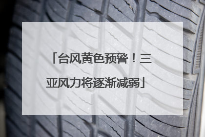 台风黄色预警！三亚风力将逐渐减弱