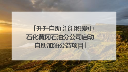 升升自助 涓涓积爱中石化黄冈石油分公司启动自助加油公益项目
