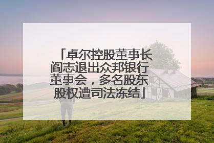卓尔控股董事长阎志退出众邦银行董事会，多名股东股权遭司法冻结