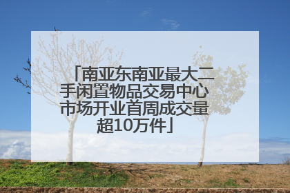 南亚东南亚最大二手闲置物品交易中心市场开业首周成交量超10万件