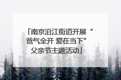 南京沿江街道开展“爸气全开 爱在当下”父亲节主题活动