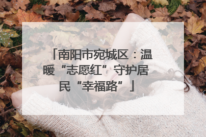 南阳市宛城区：温暖“志愿红”守护居民“幸福路”