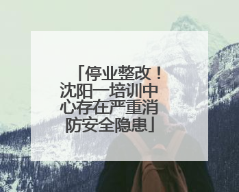 停业整改！沈阳一培训中心存在严重消防安全隐患