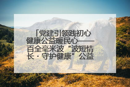 党建引领践初心 健康公益暖民心——百全毫米波“波短情长・守护健康”公益活动进社区