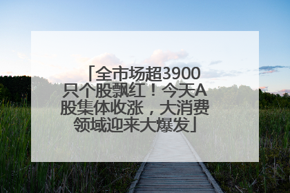 全市场超3900只个股飘红！今天A股集体收涨，大消费领域迎来大爆发