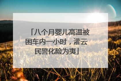 八个月婴儿高温被困车内一小时，灌云民警化险为夷