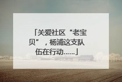 关爱社区“老宝贝”，杨浦这支队伍在行动……