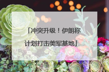 冲突升级！伊朗称计划打击美军基地