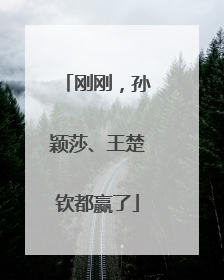 刚刚，孙颖莎、王楚钦都赢了