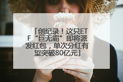 创纪录！这只ETF“巨无霸”即将派发红包，单次分红有望突破80亿元