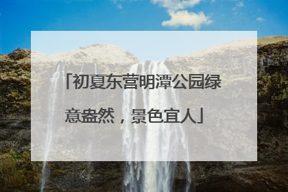 初夏东营明潭公园绿意盎然，景色宜人