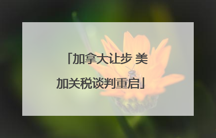 加拿大让步 美加关税谈判重启