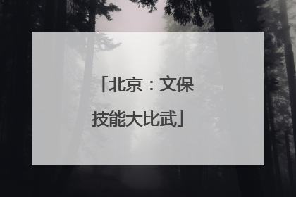 北京：文保技能大比武
