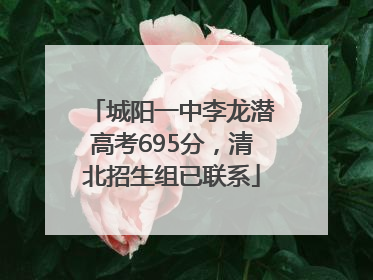 城阳一中李龙潜高考695分，清北招生组已联系
