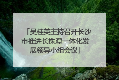 吴桂英主持召开长沙市推进长株潭一体化发展领导小组会议