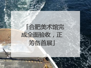 合肥美术馆完成全面验收，正筹备首展