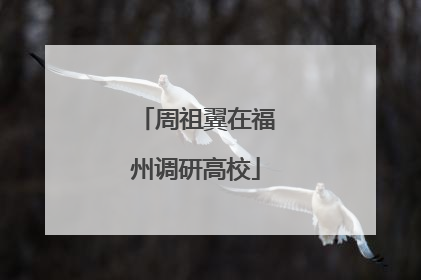 周祖翼在福州调研高校