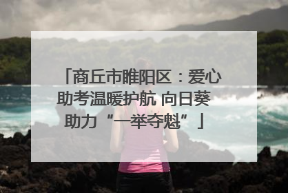 商丘市睢阳区：爱心助考温暖护航 向日葵助力“一举夺魁”