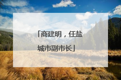 商建明，任盐城市副市长