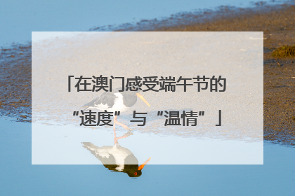 在澳门感受端午节的“速度”与“温情”