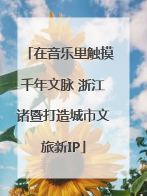 在音乐里触摸千年文脉 浙江诸暨打造城市文旅新IP