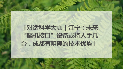 对话科学大咖｜江宁：未来“脑机接口”设备或将人手几台，成都有明确的技术优势