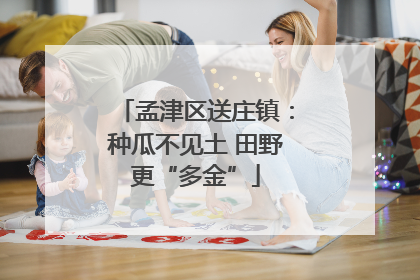 孟津区送庄镇：种瓜不见土 田野更“多金”