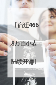 宿迁466.8万亩小麦陆续开镰