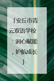 安丘市青云双语学校：润心赋能，护航成长