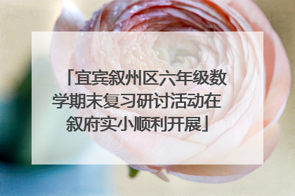 宜宾叙州区六年级数学期末复习研讨活动在叙府实小顺利开展