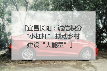 宜昌长阳：诚信积分“小杠杆” 撬动乡村建设“大能量”