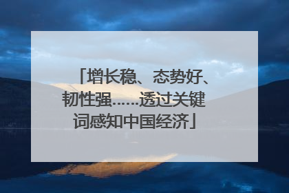增长稳、态势好、韧性强……透过关键词感知中国经济