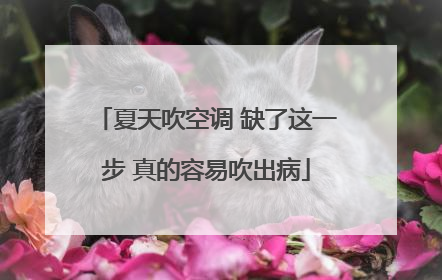 夏天吹空调 缺了这一步 真的容易吹出病