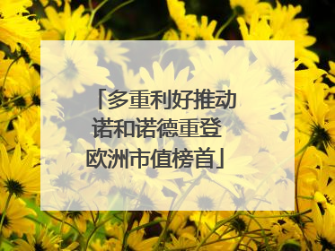 多重利好推动 诺和诺德重登欧洲市值榜首
