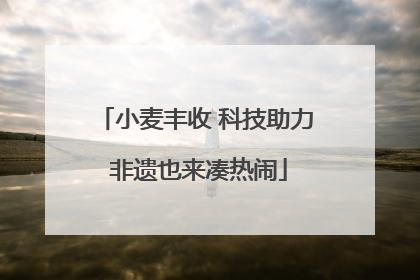 小麦丰收 科技助力 非遗也来凑热闹