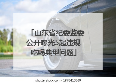山东省纪委监委公开曝光5起违规吃喝典型问题
