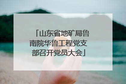 山东省地矿局鲁南院华鲁工程党支部召开党员大会