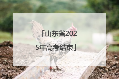 山东省2025年高考结束