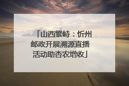 山西繁峙：忻州邮政开展溯源直播活动助杏农增收