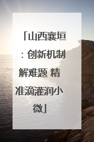 山西襄垣：创新机制解难题 精准滴灌润小微