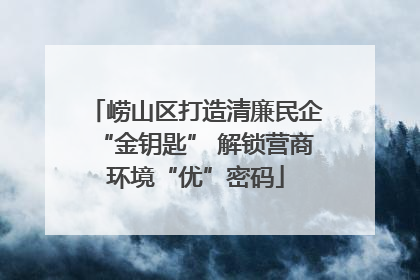 崂山区打造清廉民企“金钥匙” 解锁营商环境“优”密码