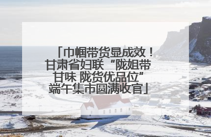 巾帼带货显成效！甘肃省妇联“陇姐带甘味 陇货优品位”端午集市圆满收官
