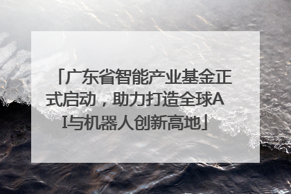 广东省智能产业基金正式启动，助力打造全球AI与机器人创新高地