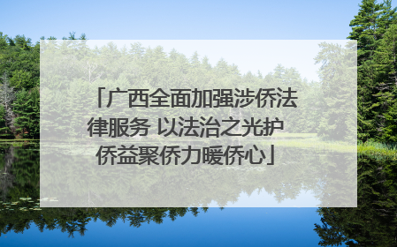 广西全面加强涉侨法律服务 以法治之光护侨益聚侨力暖侨心