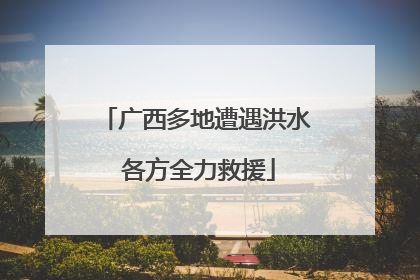 广西多地遭遇洪水 各方全力救援
